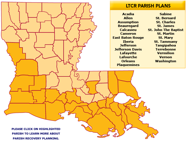 Louisiana Parish Map